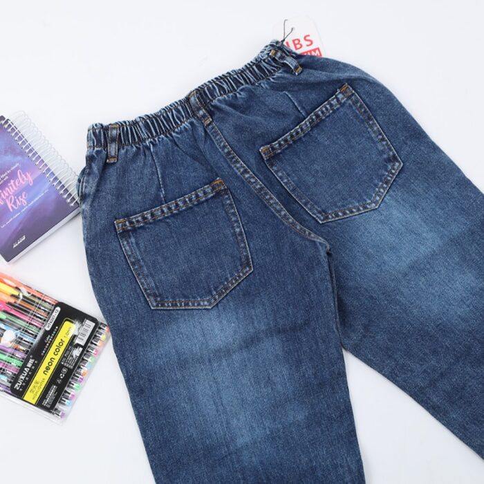 ⁦بنطال جينز بناتي لون أزرق⁩ - الصورة ⁦7⁩