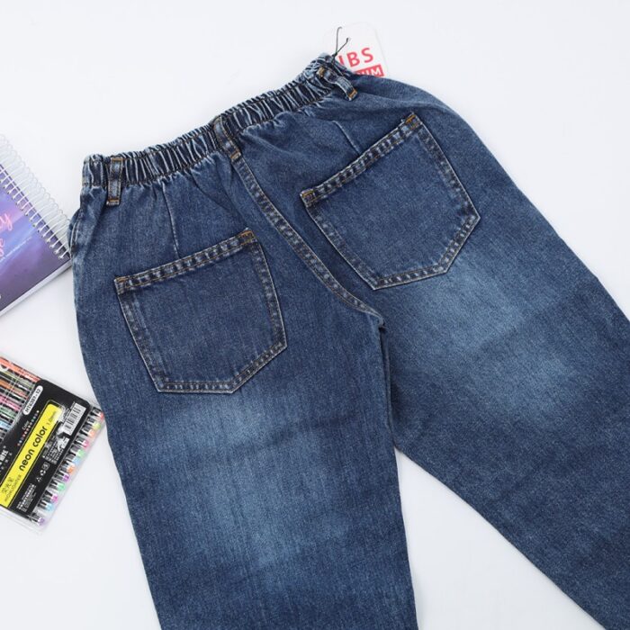 ⁦بنطال جينز بناتي لون أزرق⁩ - الصورة ⁦8⁩