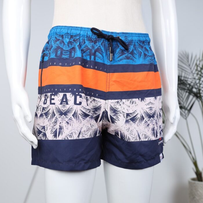 ⁦شورت برباط للرجال لون أزرق و أبيض⁩ - الصورة ⁦2⁩