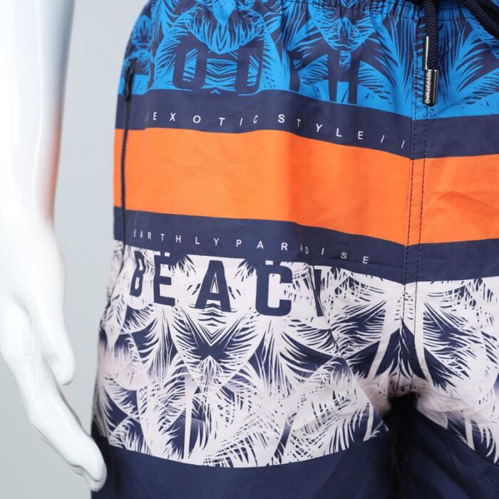 ⁦شورت برباط للرجال لون أزرق و أبيض⁩ - الصورة ⁦3⁩