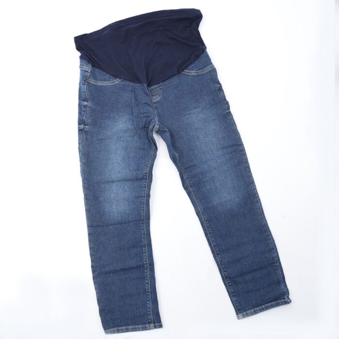 ⁦بنطال جينز حمل للنساء لون أزرق غامق⁩ - الصورة ⁦3⁩