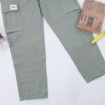 ⁦بنطال كتان ولادي لون أخضر فاتح⁩ - الصورة ⁦2⁩