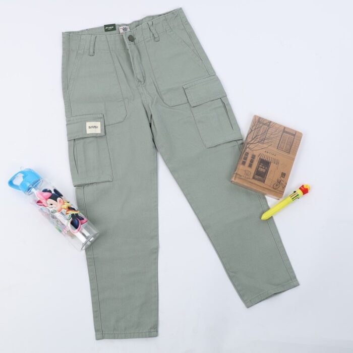 ⁦بنطال كتان ولادي لون أخضر فاتح⁩ - الصورة ⁦4⁩