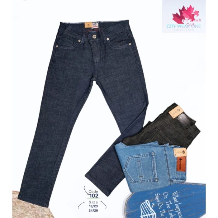 10336776_67dc5a9351bda بنطال جينز سليم فيت ولادي لون كحلي - الصورة 1