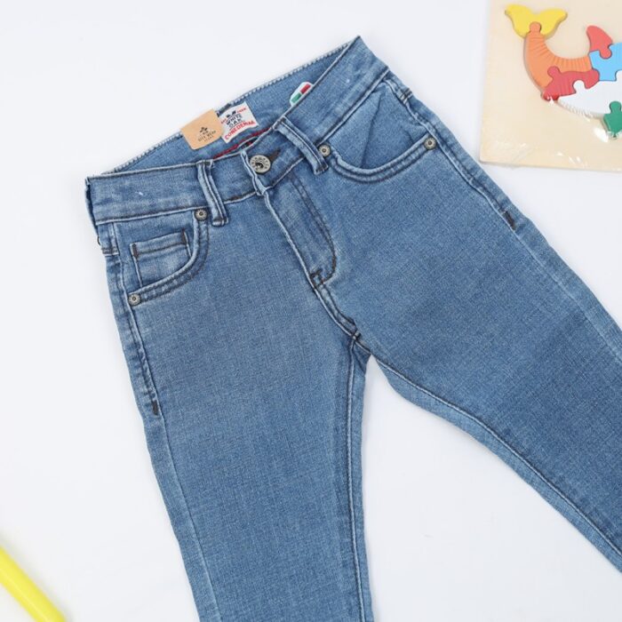 ⁦بنطال جينز ولادي سليم فيت لون أزرق⁩ - الصورة ⁦3⁩