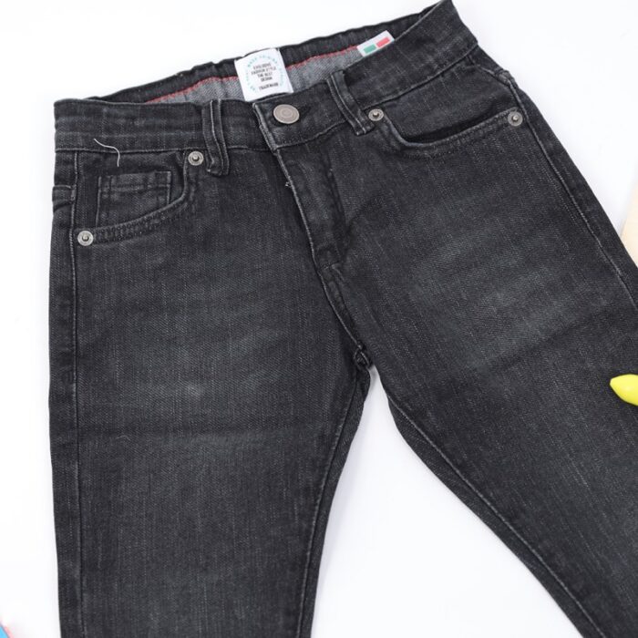 ⁦بنطال جينز سليم فيت ولادي لون أسود⁩ - الصورة ⁦6⁩