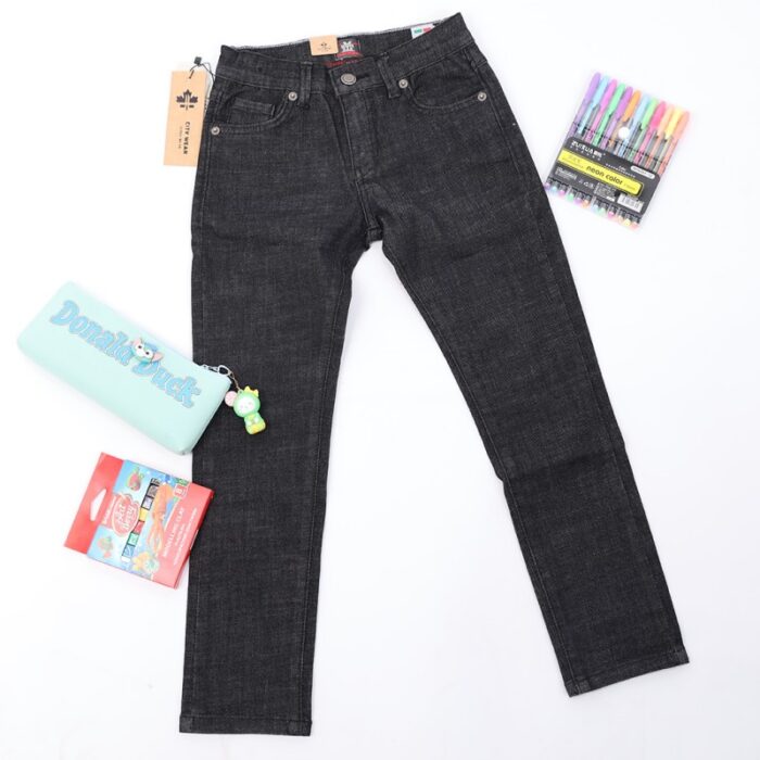 10336782_67dc5aaaaddb8 بنطال جينز سليم فيت ولادي لون أسود - الصورة 1