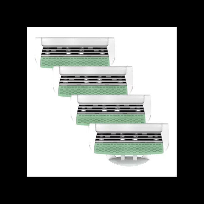 ⁦طقم 4 رؤوس شفرات من x-epil يحتوي كل رأس على 4 شفرات وخلاصة فيتامين e والاولوفيرا⁩ - الصورة ⁦2⁩