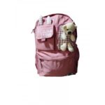 حقيبة مدرسية لون زهري غامق