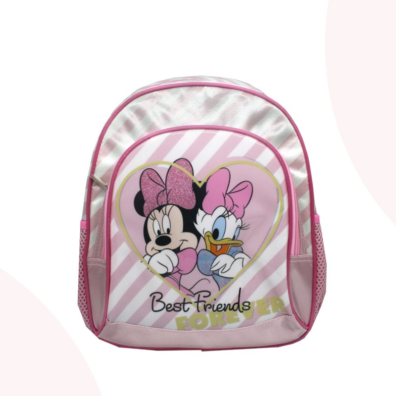⁦حقيبة للروضة حجم صغير لون زهري فاتح بتصميم ميكي ماوس⁩ - الصورة ⁦1⁩