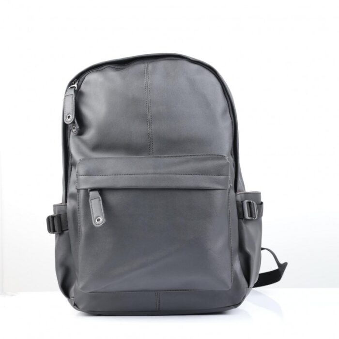 ⁦حقيبة مدرسية جلد لون أسود⁩ - الصورة ⁦2⁩