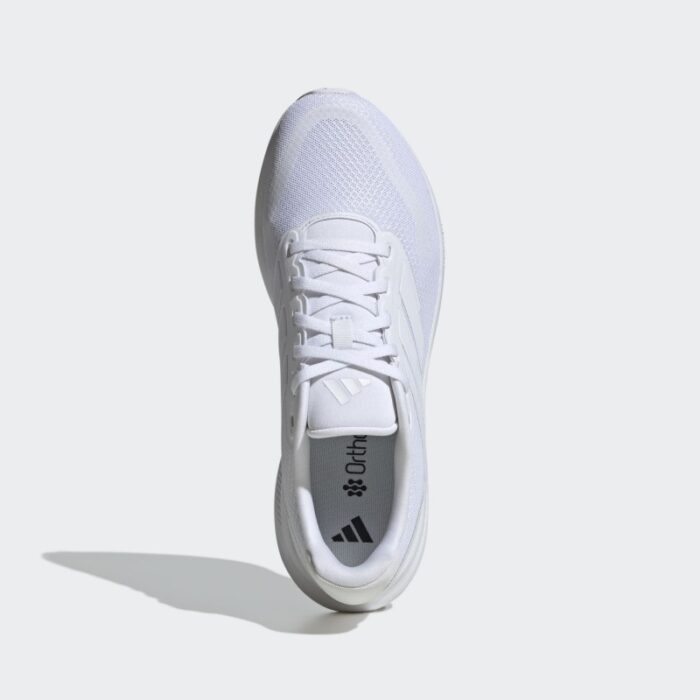 ⁦حذاء اديداس رن فالكون 5 للرجال لون ابيض-adidas Mens' Runfalcon 5 Running Shoes - White⁩ - الصورة ⁦3⁩
