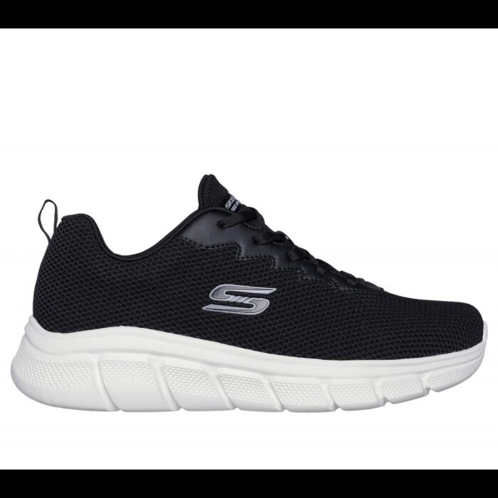 ⁦Skechers Men's BOBS Sport B Flex - Chill Edge Shoes - حذاء سكيتشرز بوبس سبورت بي فليكس للرجال لون أسود ونعل أبيض⁩ - الصورة ⁦2⁩