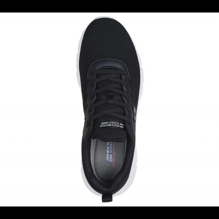 ⁦Skechers Men's BOBS Sport B Flex - Chill Edge Shoes - حذاء سكيتشرز بوبس سبورت بي فليكس للرجال لون أسود ونعل أبيض⁩ - الصورة ⁦3⁩