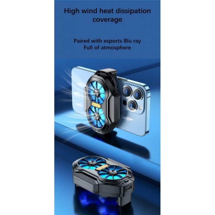 10337009_67dc5c46c4983 مبرد لاسلكي للهاتف مروحة مزدوجة FS01 قابل لإعادة الشحن - الصورة 1