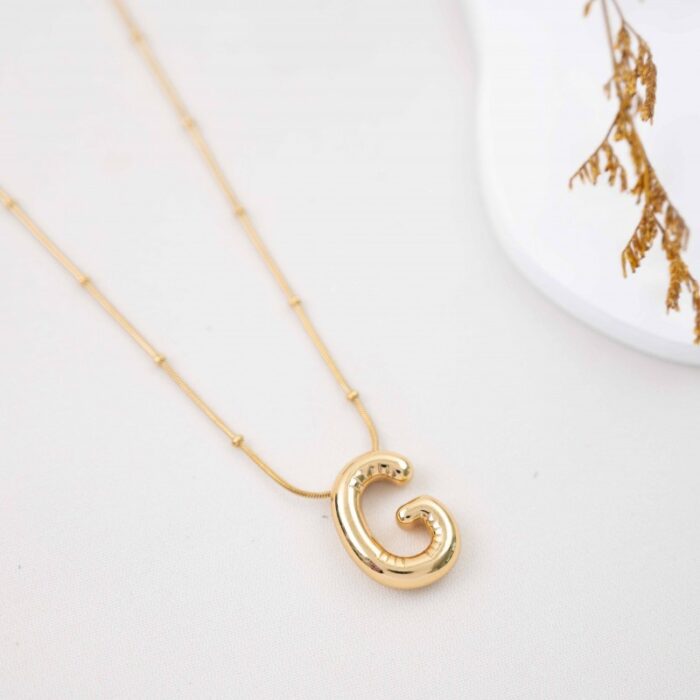 10337144_67dc5d6e60e7d سلسال ذهبي بتصميم حرف G - الصورة 1