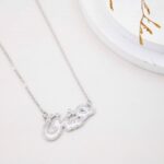 سلسال فضي بتصميم كلمة عشق