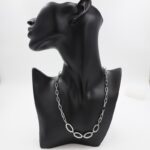 ⁦سلسال فضي بتصميم جنزيل مع زركون⁩ - الصورة ⁦2⁩