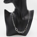 ⁦سلسال فضي بتصميم جنزيل مع زركون⁩ - الصورة ⁦3⁩