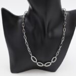 ⁦سلسال فضي بتصميم جنزيل مع زركون⁩ - الصورة ⁦4⁩