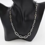 ⁦سلسال فضي بتصميم جنزيل مع زركون⁩ - الصورة ⁦6⁩