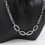 ⁦سلسال فضي بتصميم جنزيل مع زركون⁩ - الصورة ⁦7⁩