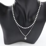 ⁦سلسال فضي طبقتين مع لولو⁩ - الصورة ⁦3⁩