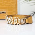 ⁦شنطة جلد ماركة GAIA للنساء لون كموني⁩ - الصورة ⁦6⁩