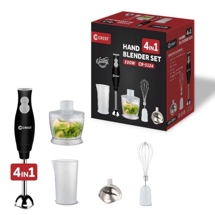 ⁦خلاط يدوي من كرست قوة 300 واط لون اسود⁩ - الصورة ⁦2⁩