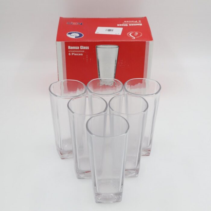 ⁦كاسات عصير زجاج شفافة عدد 6⁩ - الصورة ⁦7⁩