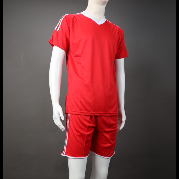 10337312_67dc5e82b587c طقم رياضي (تيشيرت وشورت) للشباب لون أحمر وأبيض - الصورة 1