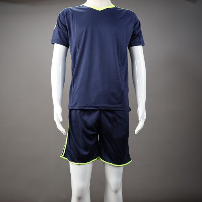 ⁦طقم رياضي (تيشيرت وشورت) للشباب لون كحلي وأصفر فسفوري⁩ - الصورة ⁦20⁩