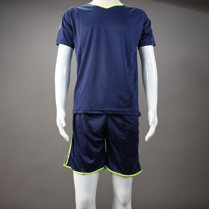 ⁦طقم رياضي (تيشيرت وشورت) للشباب لون كحلي وأصفر فسفوري⁩ - الصورة ⁦21⁩