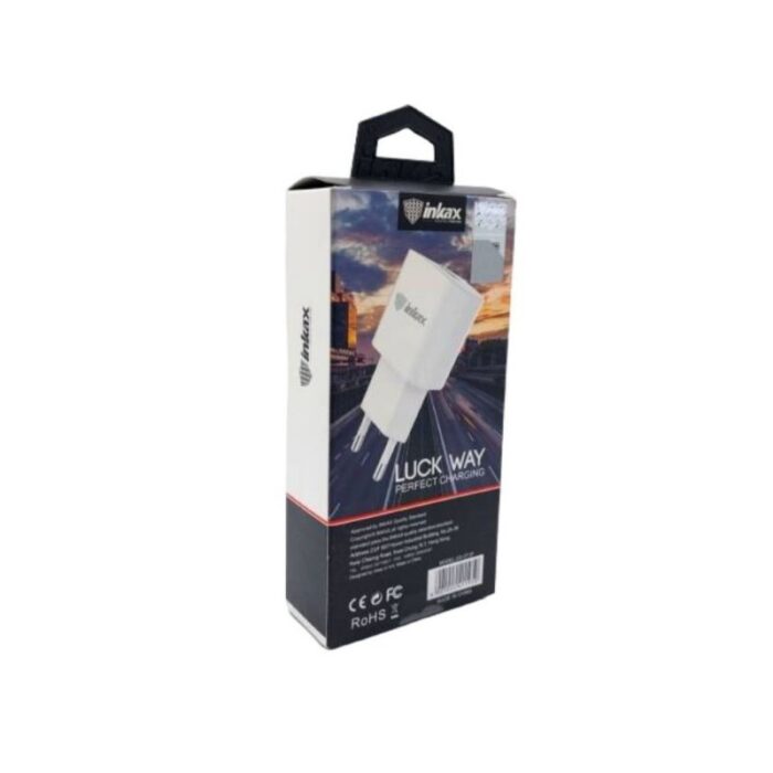 ⁦عظمة شاحن مع كيبل inkax - موديل CD-27 - متوافق مع أجهزة من نوع اتصال Lightning - طول 1 متر⁩ - الصورة ⁦3⁩