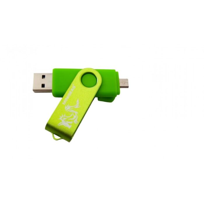 ⁦فلاشة Flash Memory OTG micro 8 GB - ماركة Miniseas - لون أخضر⁩ - الصورة ⁦2⁩