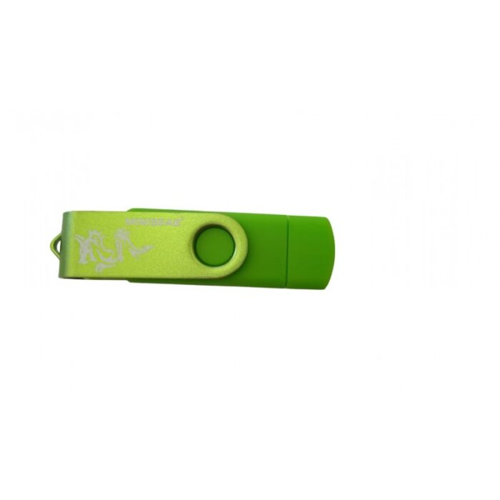 ⁦فلاشة Flash Memory OTG micro 8 GB - ماركة Miniseas - لون أخضر⁩ - الصورة ⁦3⁩
