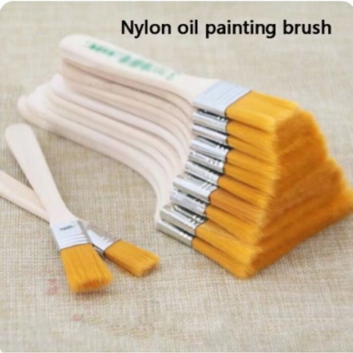 ⁦فرشاة طلاء ذات يد خشبي للرسم الزيتي ، مناسبة للرسم، مجموعة مكونة من 12 فرشاة بأحجام مختلفة⁩ - الصورة ⁦2⁩