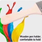 ⁦فرشاة طلاء ذات يد خشبي للرسم الزيتي ، مناسبة للرسم، مجموعة مكونة من 12 فرشاة بأحجام مختلفة⁩ - الصورة ⁦3⁩