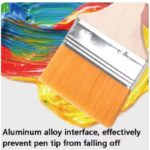 ⁦فرشاة طلاء ذات يد خشبي للرسم الزيتي ، مناسبة للرسم، مجموعة مكونة من 12 فرشاة بأحجام مختلفة⁩ - الصورة ⁦4⁩