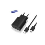 ⁦عظمة شاحن سامسونج فائق السرعة PD بقوة 25 واط مع سلك USB Type C to Type C- لون أسود⁩ - الصورة ⁦2⁩