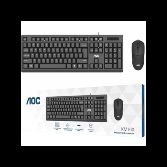 ⁦باكيج كيبورد و ماوس سلكي من AOS موديل KM160⁩ - الصورة ⁦2⁩