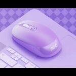 ماوس لاسلكي بولاتوث يشحن شحن type c لون بنفسجي