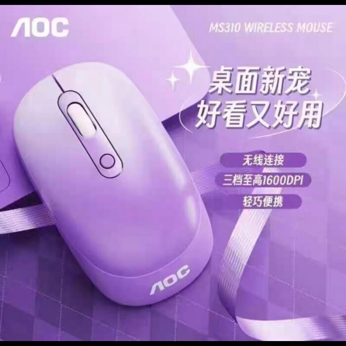 ⁦ماوس لاسلكي بولاتوث يشحن شحن type c لون بنفسجي⁩ - الصورة ⁦2⁩