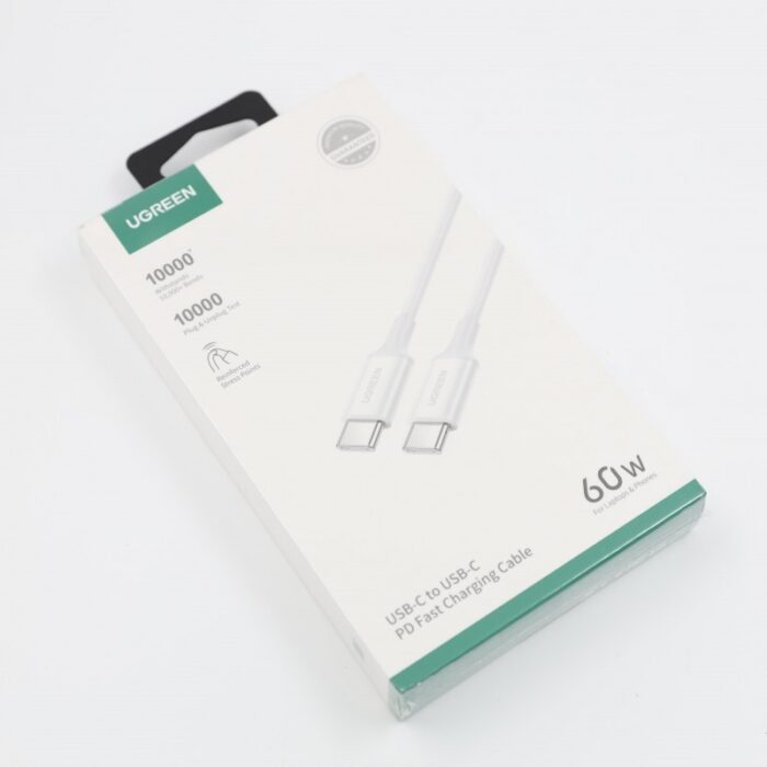 ⁦كابل type c to type c UGREEN لون ابيض⁩ - الصورة ⁦3⁩