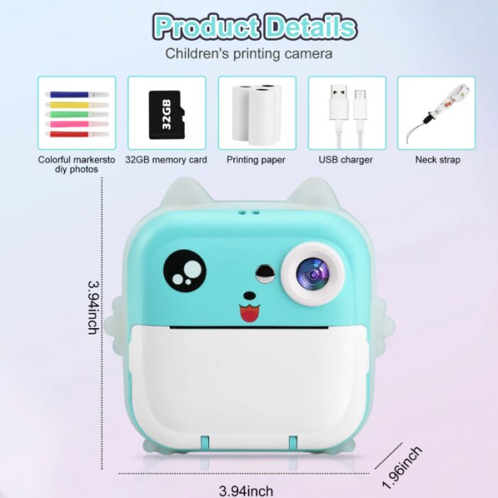 ⁦كاميرا لطباعه الفورية لون ازرق⁩ - الصورة ⁦11⁩