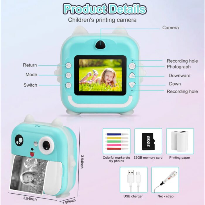 ⁦كاميرا لطباعه الفورية لون ازرق⁩ - الصورة ⁦16⁩