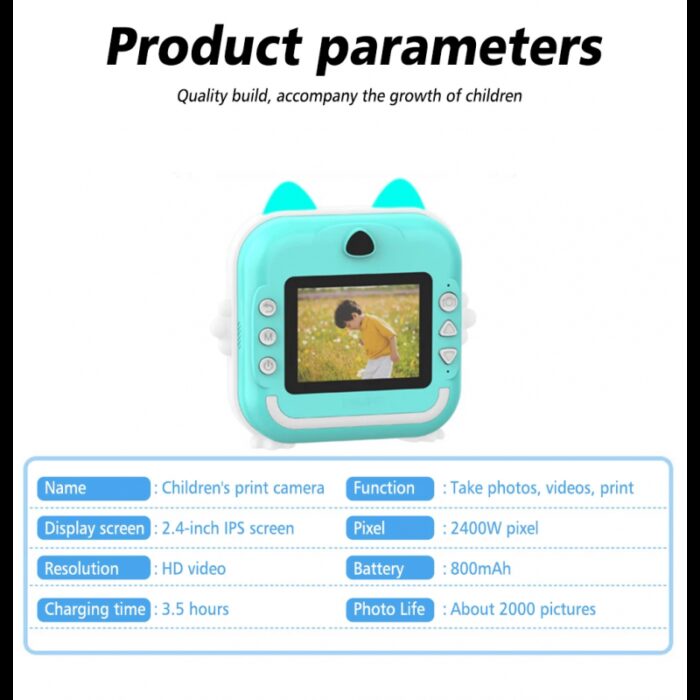 ⁦كاميرا لطباعه الفورية لون ازرق⁩ - الصورة ⁦22⁩