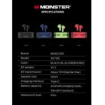 ⁦سماعات اذن لاسلكي برتقاليTWS MONSTER XKT08⁩ - الصورة ⁦10⁩