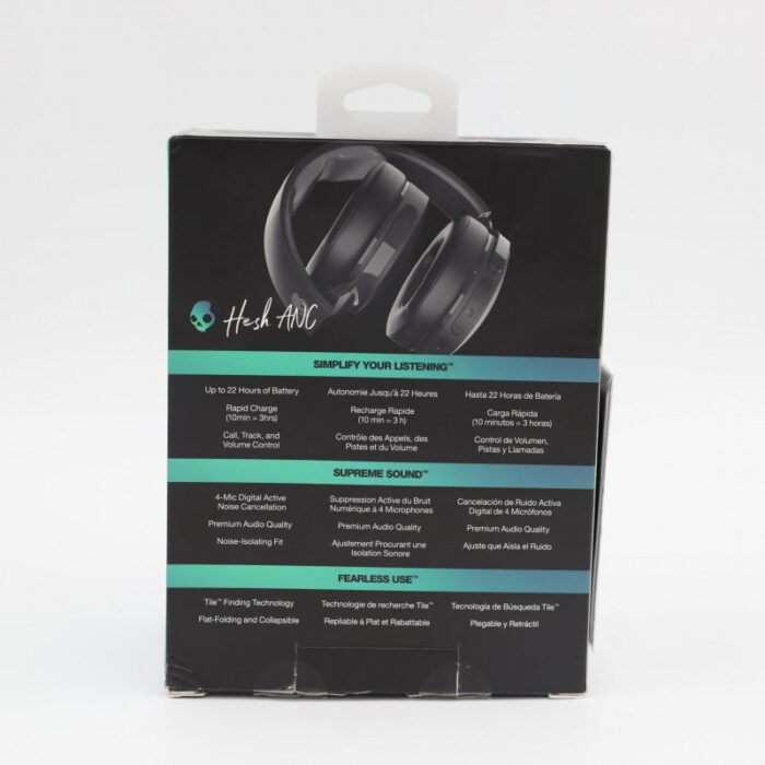⁦سماعات رأس لاسلكية من سكل كاندي لون اسود-Skullcandy Hesh ANC Noise Canceling Wireless Headphones in True Black⁩ - الصورة ⁦3⁩