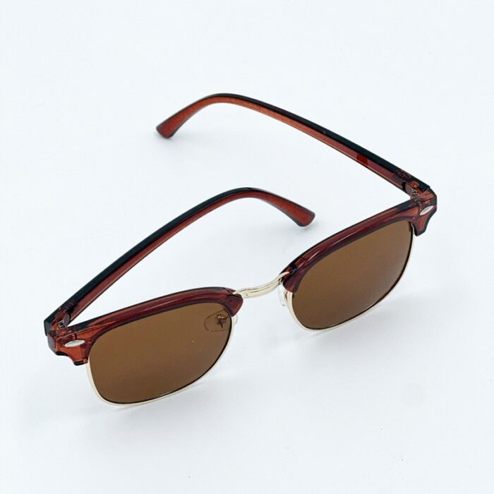 ⁦نظارة شمسية للجنسين لون عسلي⁩ - الصورة ⁦2⁩